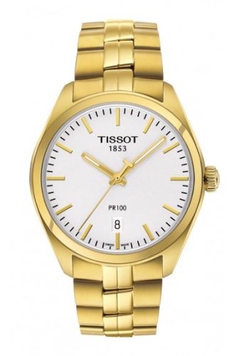 Tissot PR 100 Quartz 39 Yellow Gold PVD / Silver / Bracelet